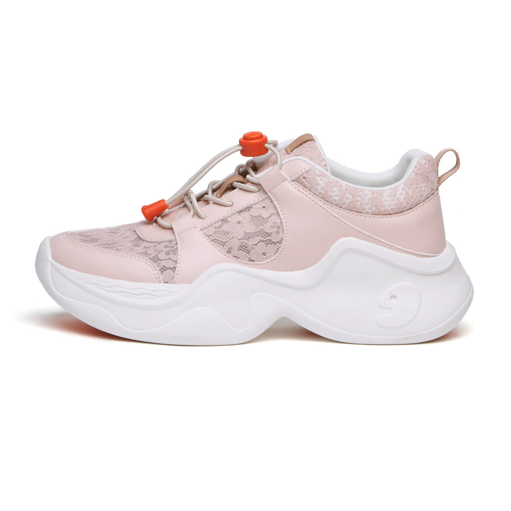 UIN Women's Chunky Fashion Sneakers - Comfortable Walking Shoes with Art Painting Design | Casual Travel Dad Shoes for Women | Perfect for Daily Wear, Outings & Street Style (Size 5)