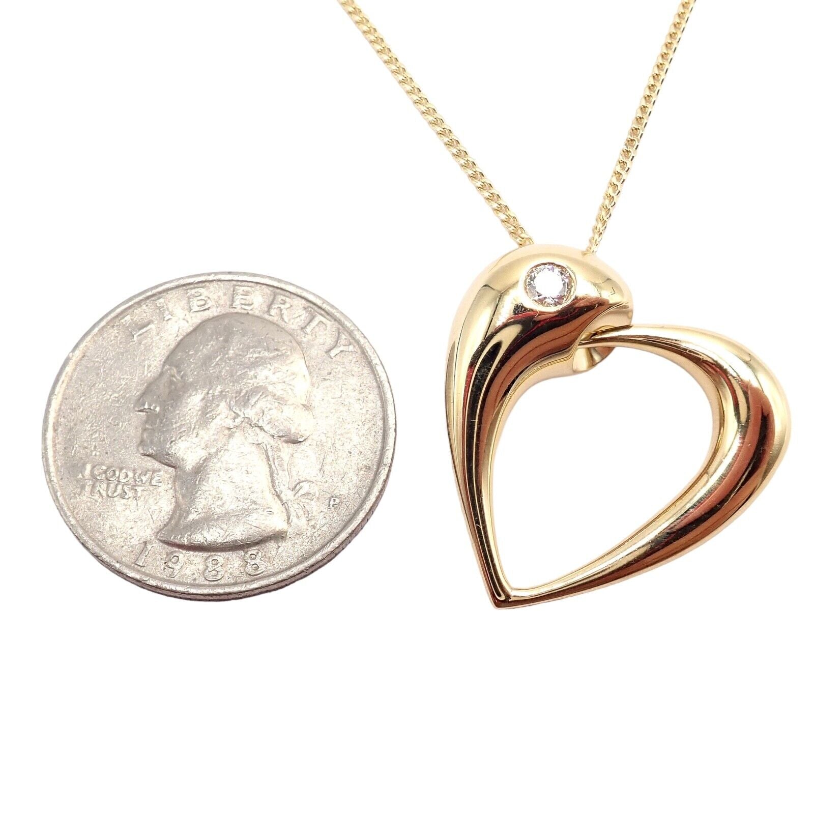 Georg Jensen 18K Yellow Gold Diamond Ouroboros Snake Necklace - Elegant Jewelry for Women, Perfect Gift for Anniversary & Special Occasions