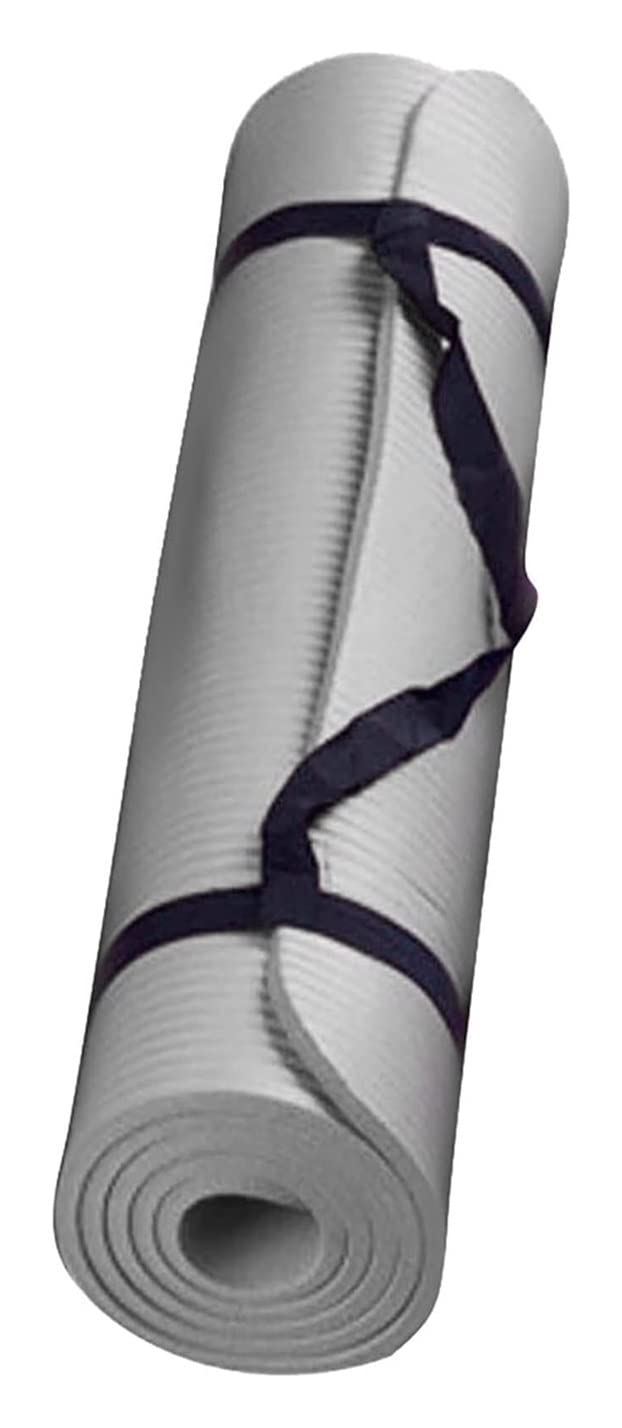 Premium 15MM Non-Slip Yoga Mat - Extra Thick Exercise Mat for Women, 183x60cm Gray Fitness Mat for Yoga, Pilates, Gymnastics & Home Workouts - Ideal for Weight Loss, Stretching & Anti-Slip Workout Sessions