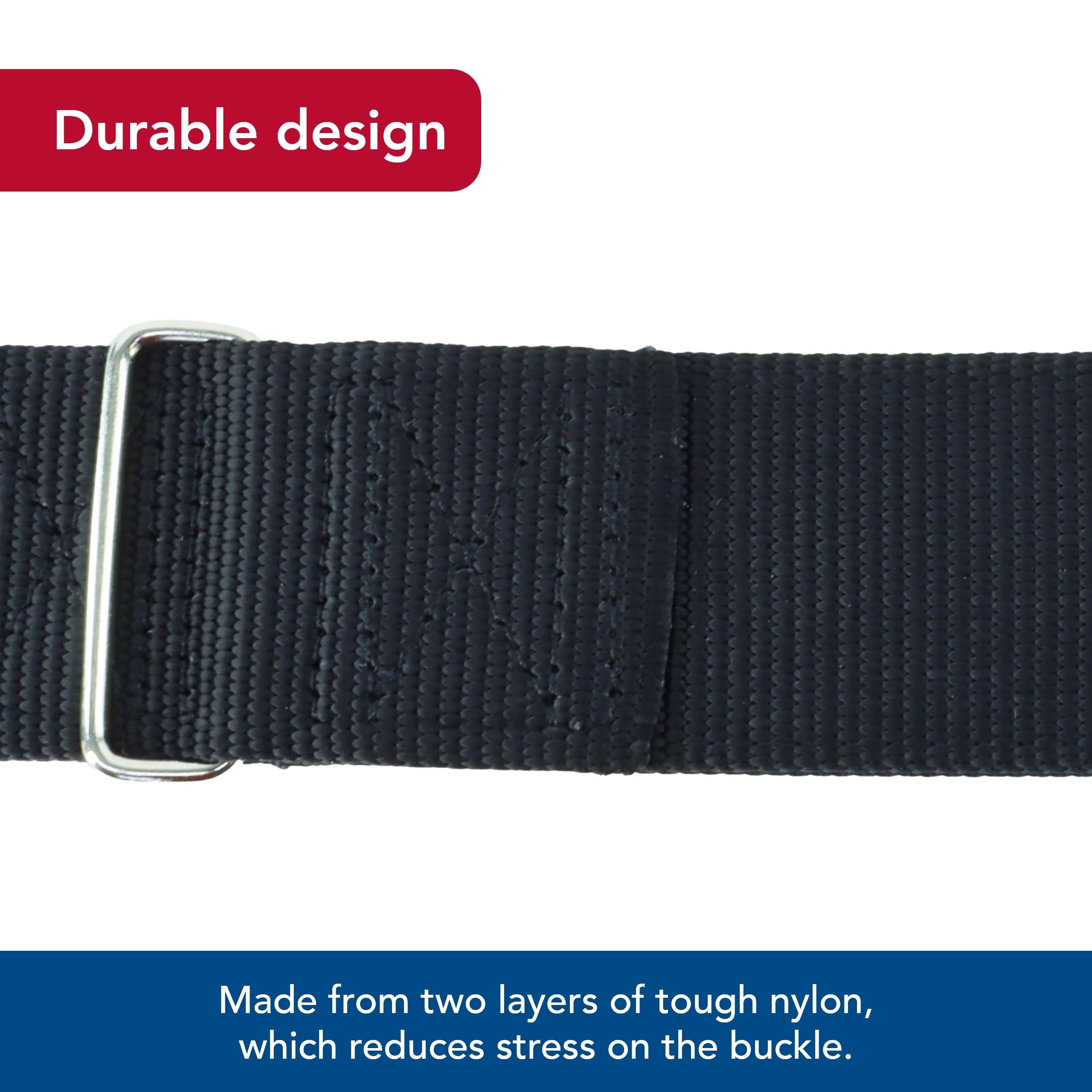 **Coastal Pet Macho Dog Collar - Heavy-Duty Double-Ply Nylon with Roller Buckle - Comfortable & Durable Pet Collar for Large Dogs - Black, 20