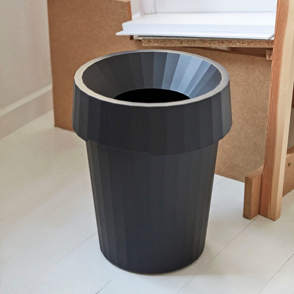 HAY Shade Bin - 14L Black Trash Can with Lid for Kitchen, Bathroom & Office | Durable & Stylish Waste Bin for Home & Commercial Use