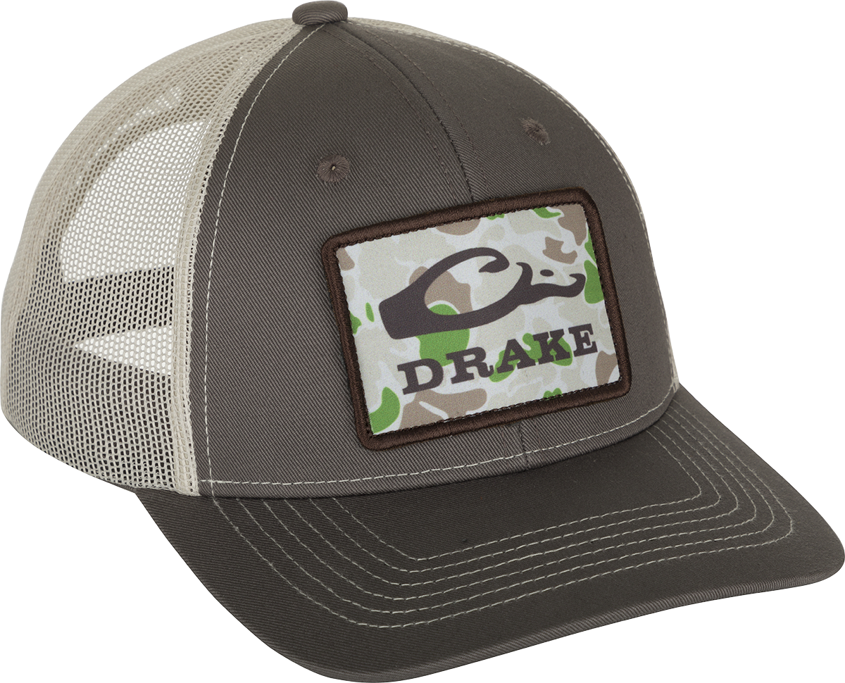 Vintage Old School Patch Mesh Back Baseball Cap - Adjustable Snapback Hat for Men & Women - Perfect for Casual Wear, Sports, and Outdoor Activities