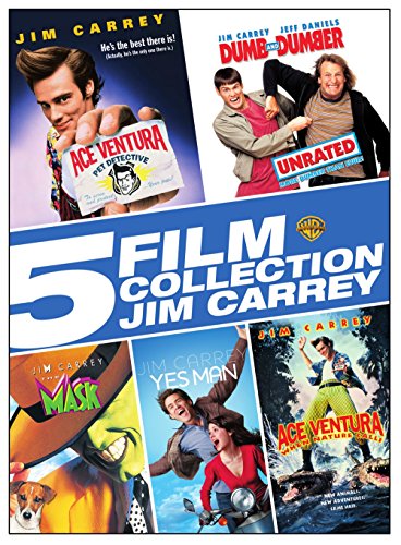 Jim Carrey 5-Movie Collection DVD Set with French Subtitles – Comedy Films for Movie Nights & Gifts