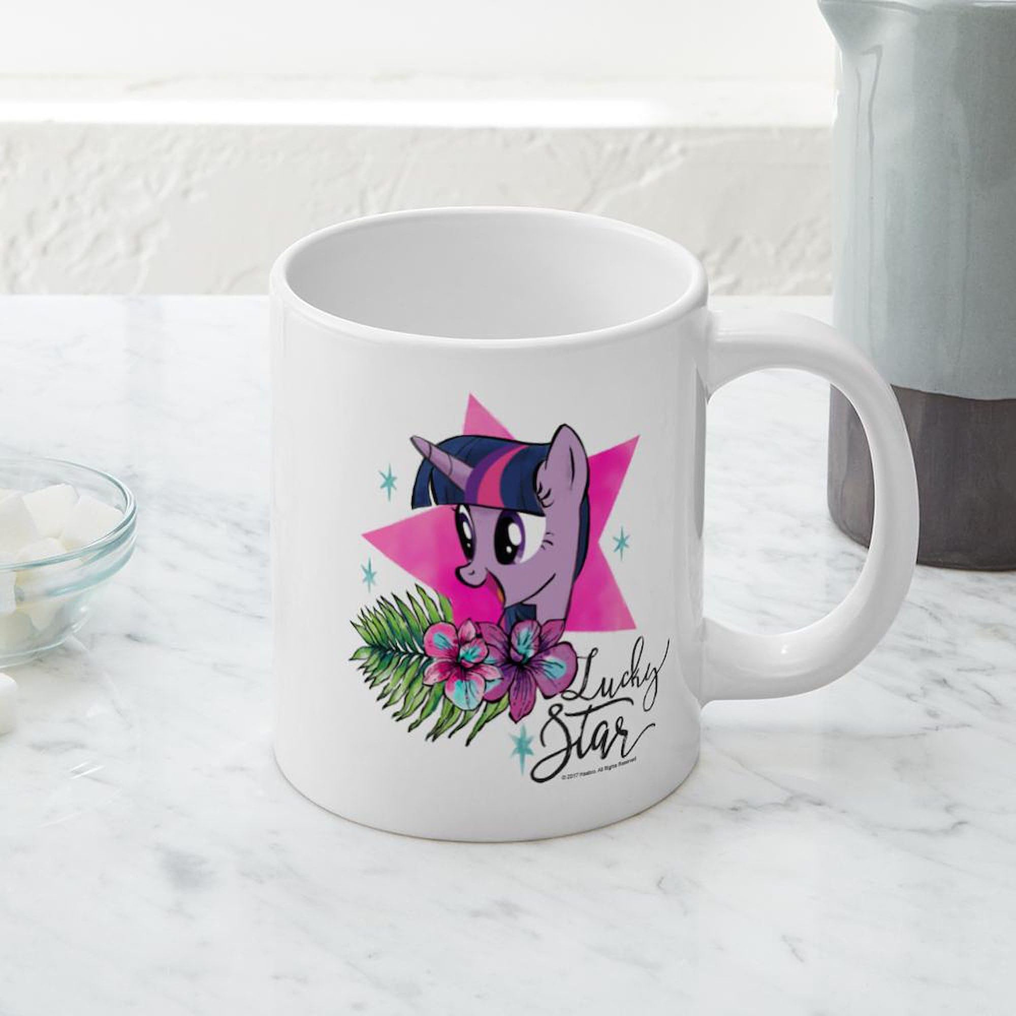 MLP Lucky Star 20 oz Ceramic Coffee Mug - Large Insulated Tea Cup for Home, Office & Gifts - My Little Pony Themed Drinkware
