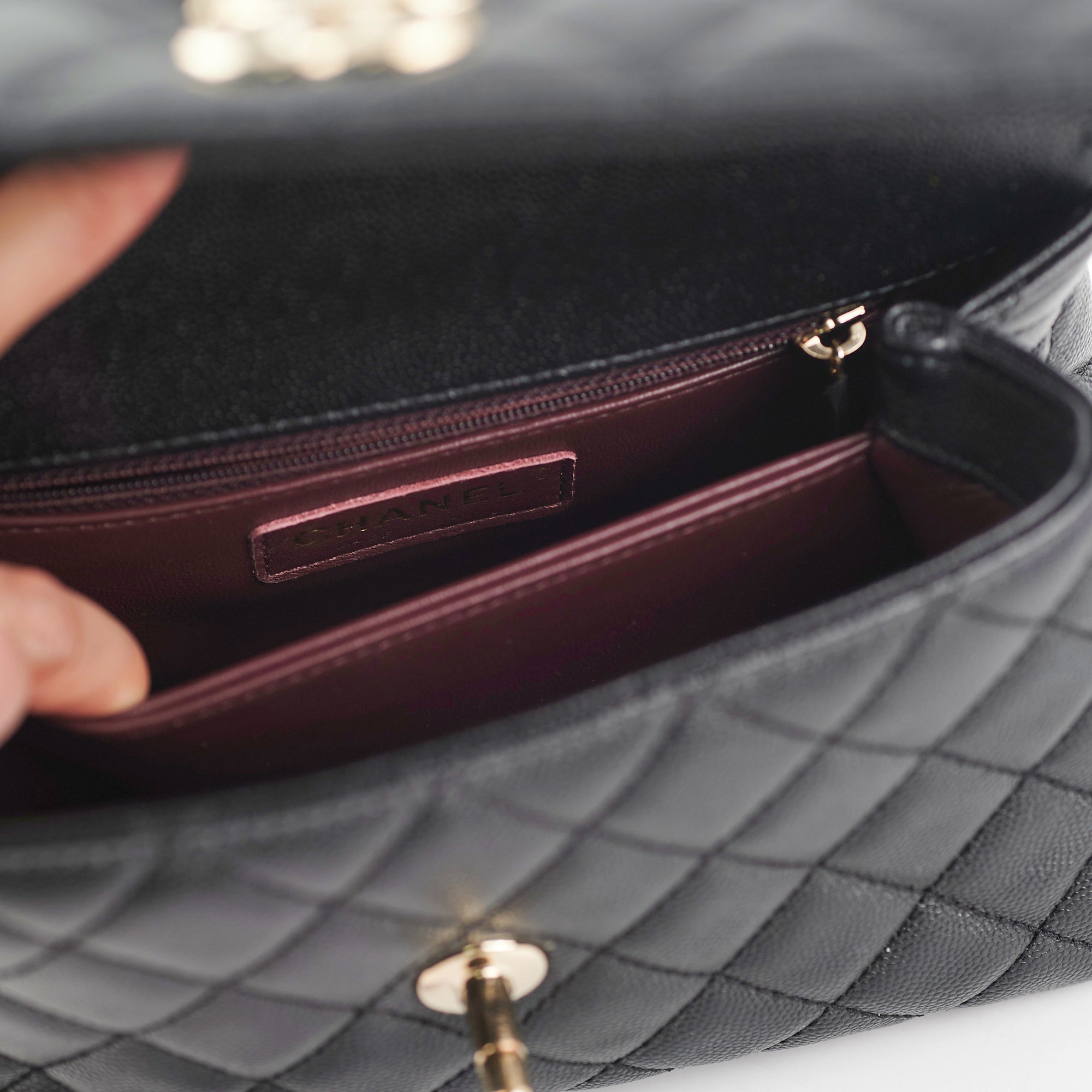 Chanel Small Coco Handle Bag in Black Caviar Leather - Perfect for Evening Events & Luxury Fashion Accessories