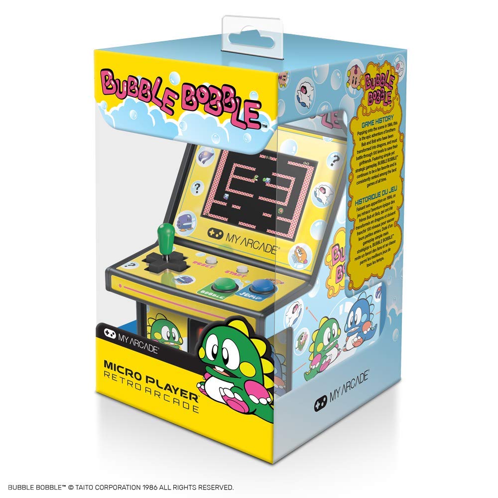 My Arcade Micro Player Bubble Bobble - Mini Retro Arcade Machine with 100 Classic Games - Perfect for Home, Office & Gamer Collectors