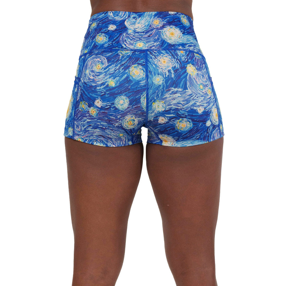 Starry Night Print Shorts for Women - Comfortable Summer Casual Shorts | Perfect for Beach, Vacation, and Outdoor Activities