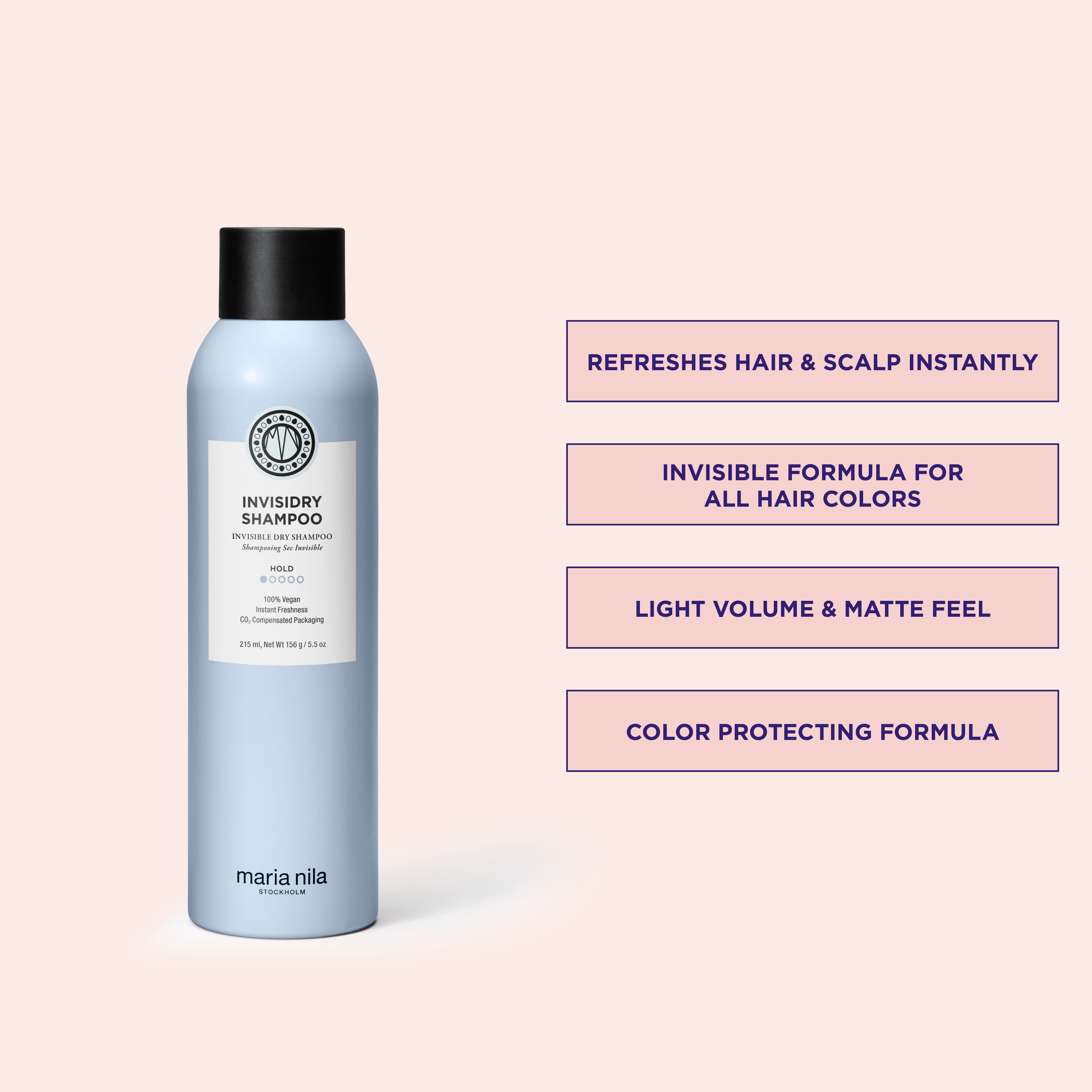 Invisidry Shampoo for Oily Hair - Volumizing Dry Shampoo Spray with Natural Ingredients - Perfect for Travel, Gym & Busy Mornings