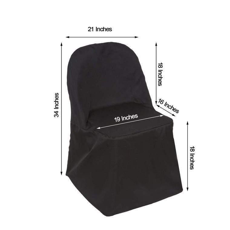 Foldable Flat Chair Covers for Weddings, Parties & Events - Elegant Decorations for Banquets, Receptions & Outdoor Gatherings