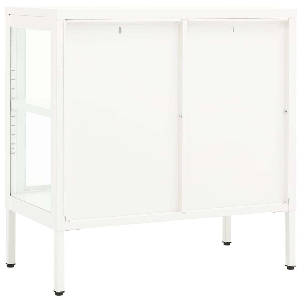 Modern Steel Sideboard Cabinet with 2 Doors & Adjustable Shelf - 27.6