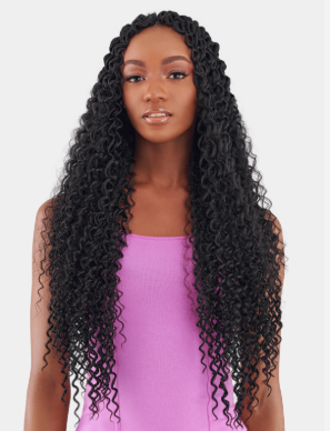 Pre-Looped Crochet Braid Hair Extensions - 45 Strands, 3X Density, Boho Curly Locs, 24 Inch - Perfect for Protective Styles, Twist Outs & Bohemian Looks