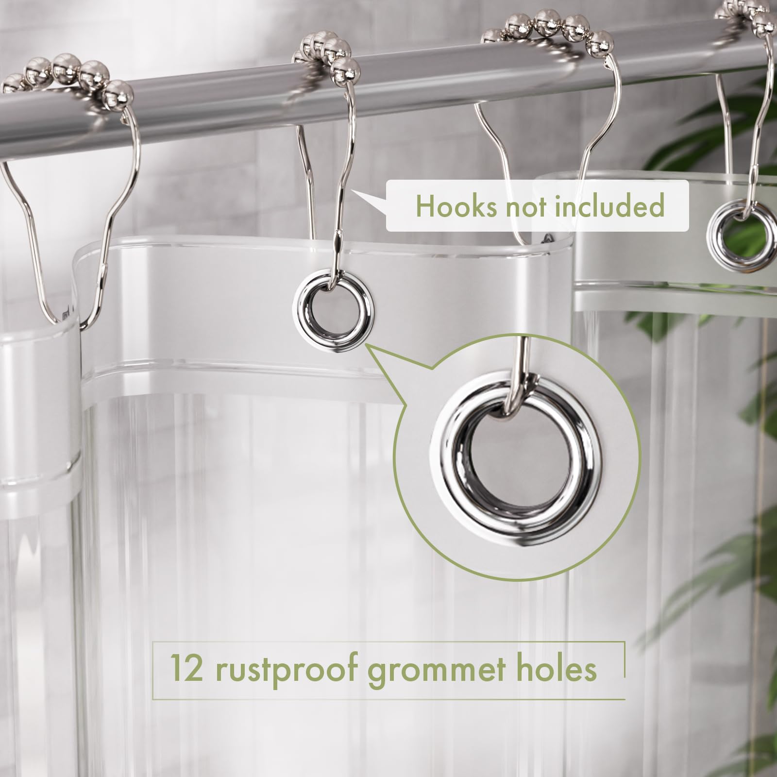 AmazerBath Extra Long Clear PEVA Shower Curtain Liner - 72x96 Inches, Waterproof Bathroom Liner with 3 Magnets for Tall Showers | Perfect for Large Bathtubs, Spacious Bathrooms & Hotel Use