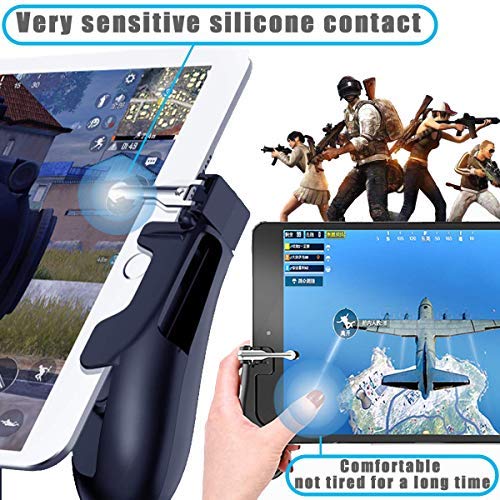 Wireless Mobile Game Controller for iPad & Android Tablets - Sensitive Shoot Aim Gamepad with Triggers for PUBG, Knives Out, Fortnite - Ergonomic Handgrip for Tablets & Smartphones - Perfect for Gaming on the Go, Travel & Home Entertainment