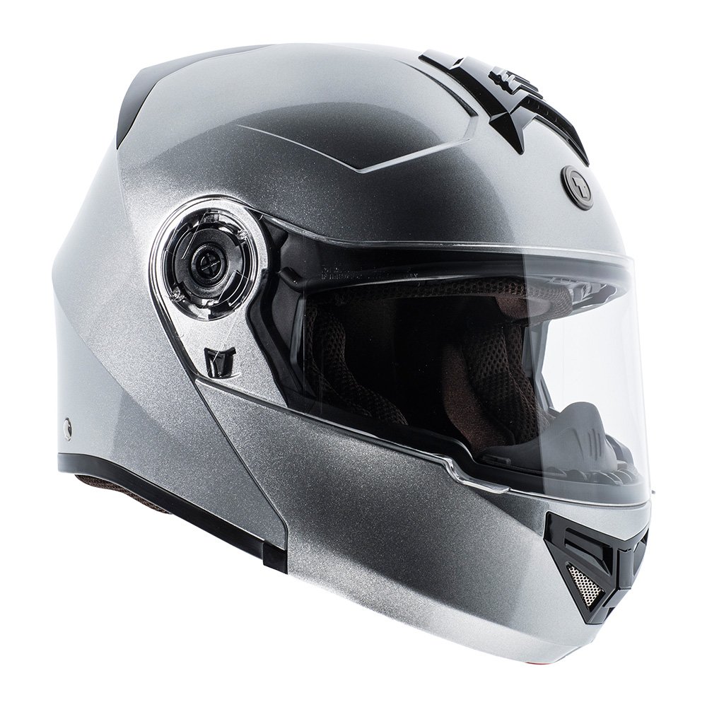 TORC T27B Full Face Modular Motorcycle Helmet with Integrated Blinc Bluetooth - DOT Certified (Black/Red/Blue) - Comfortable & Safe Riding Gear for Commuting, Touring & Adventure Motorcycles