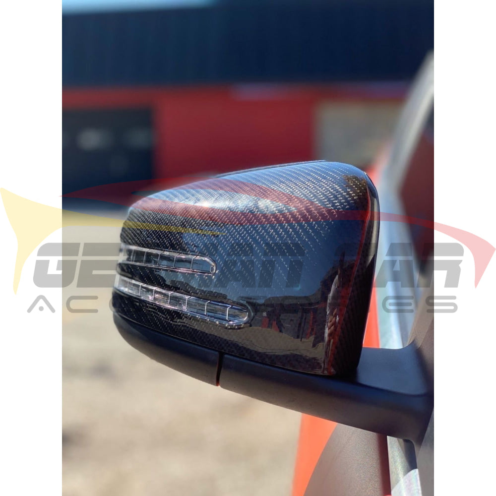 2010-2016 Mercedes Benz E-Class & E63 AMG Carbon Fiber Mirror Covers | W212 Replacement Parts | Enhances Style & Aerodynamics for Luxury Sedans
