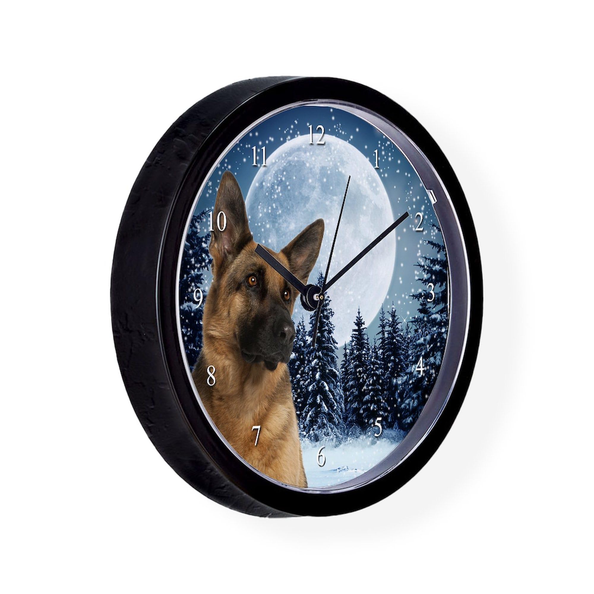 German Shepherd Wall Clock 10 Inch - Decorative Clock for Living Room, Kitchen, Office - Perfect for Pet Lovers & Home Decor
