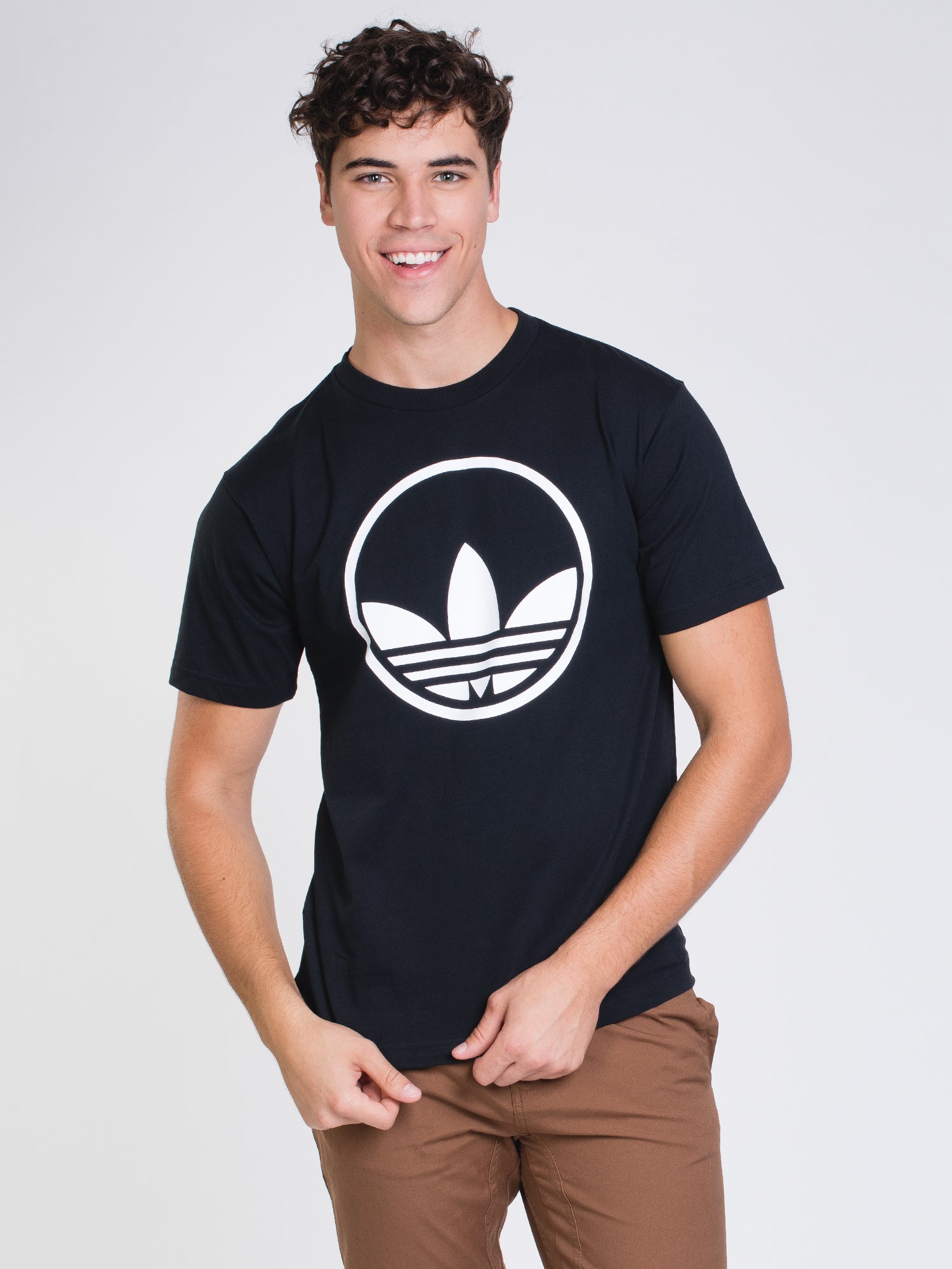 Adidas Circle Trefoil Short Sleeve T-Shirt for Men & Women - Comfortable Cotton Casual Tee - Perfect for Gym, Running, and Everyday Wear