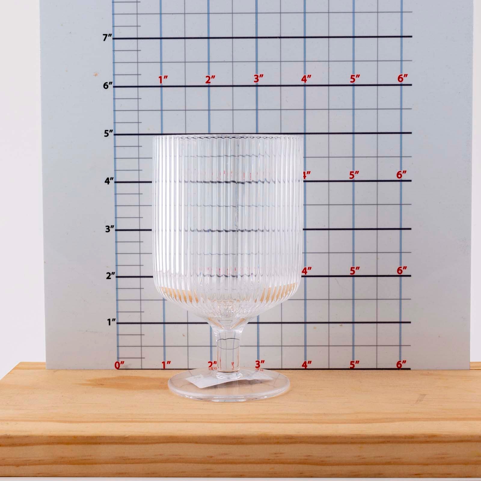 BarConic® Classic Ribbed Rocks Glass with Stem - 10 oz Whiskey Glass for Bourbon, Scotch & Cocktails - Perfect for Home Bars, Parties & Gifts