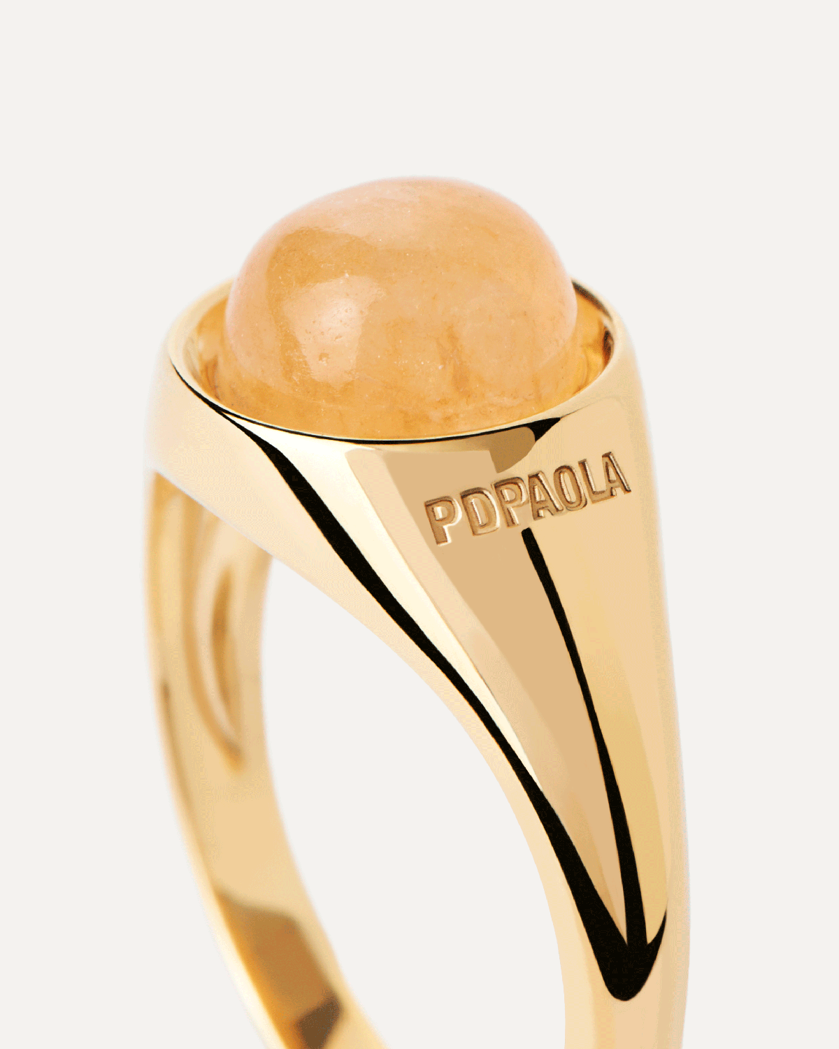 GRID 2 Yellow Aventurine Moon Ring for Women - Healing Crystal Jewelry, Boho Chic Statement Ring - Perfect for Meditation, Yoga & Spiritual Gifts