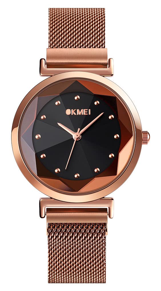 Elegant Women's Fashion Quartz Watch - Stainless Steel Waterproof Analog Watch with Crystal Dial - Perfect for Casual, Office & Special Occasions