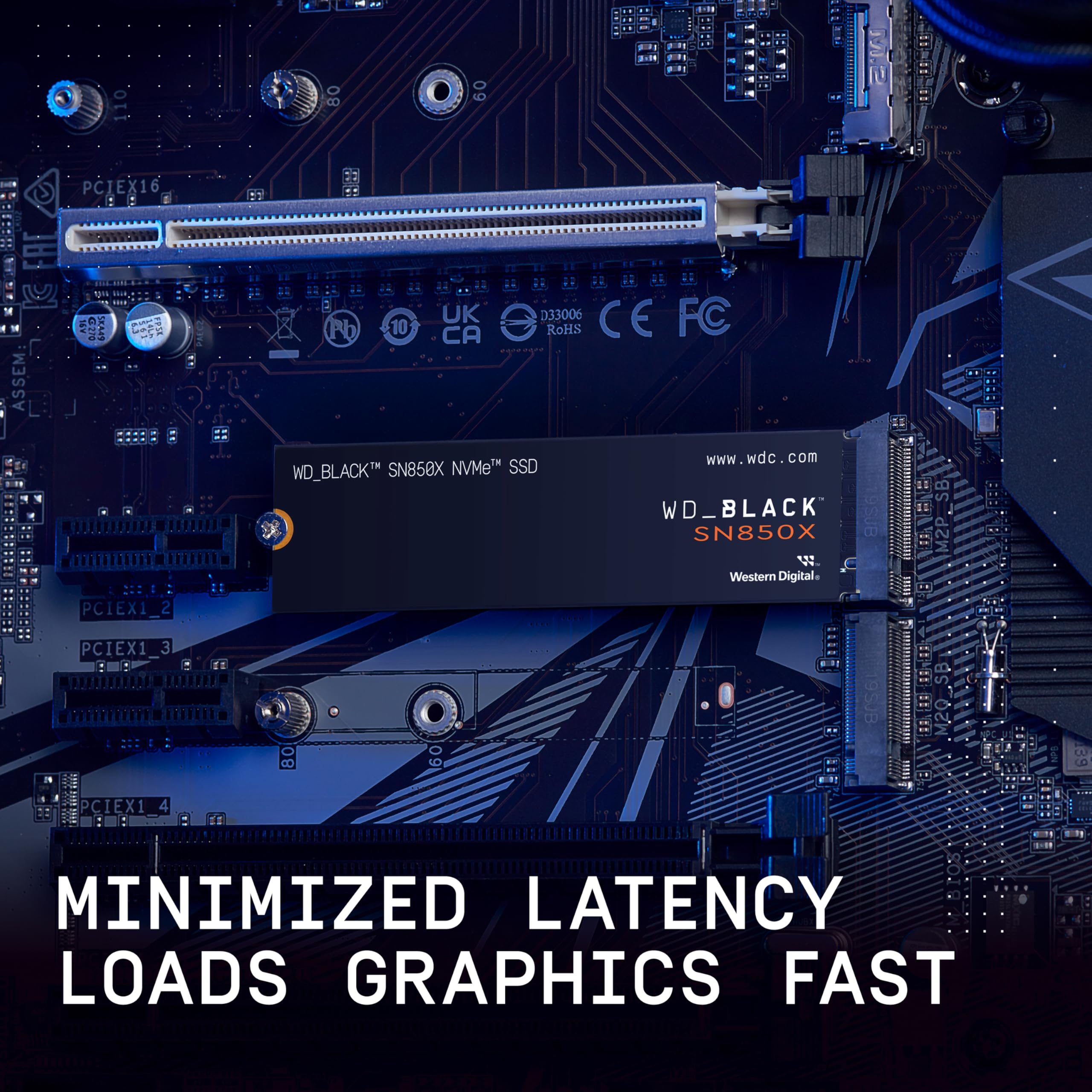 WD_BLACK 4TB SN850X NVMe Internal Gaming SSD - Gen4 PCIe M.2 2280, Up to 7300MB/s Read Speed - WDS400T2X0E - Perfect for PS5, Xbox Series X & High-Performance PC Gaming