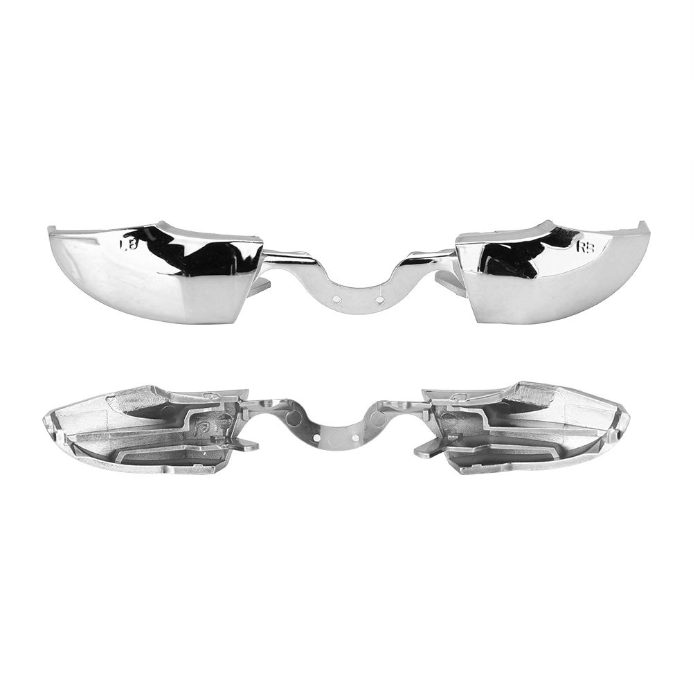 Xbox One Controller Button Set - Silver LB RB LT RT Replacement Kit with Screwdriver for DIY Repair | Gaming Accessories for Xbox One, PC & Console Enthusiasts