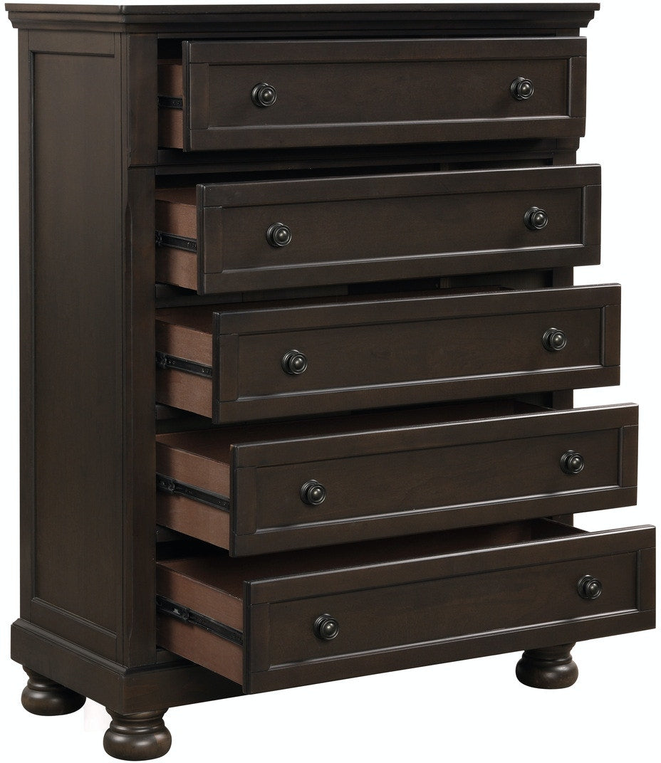 Stylish Begonia Bedroom Chest - 5-Drawer Dresser for Bedroom Storage & Organization | Perfect for Home, Apartment, and Dorm Room Decor