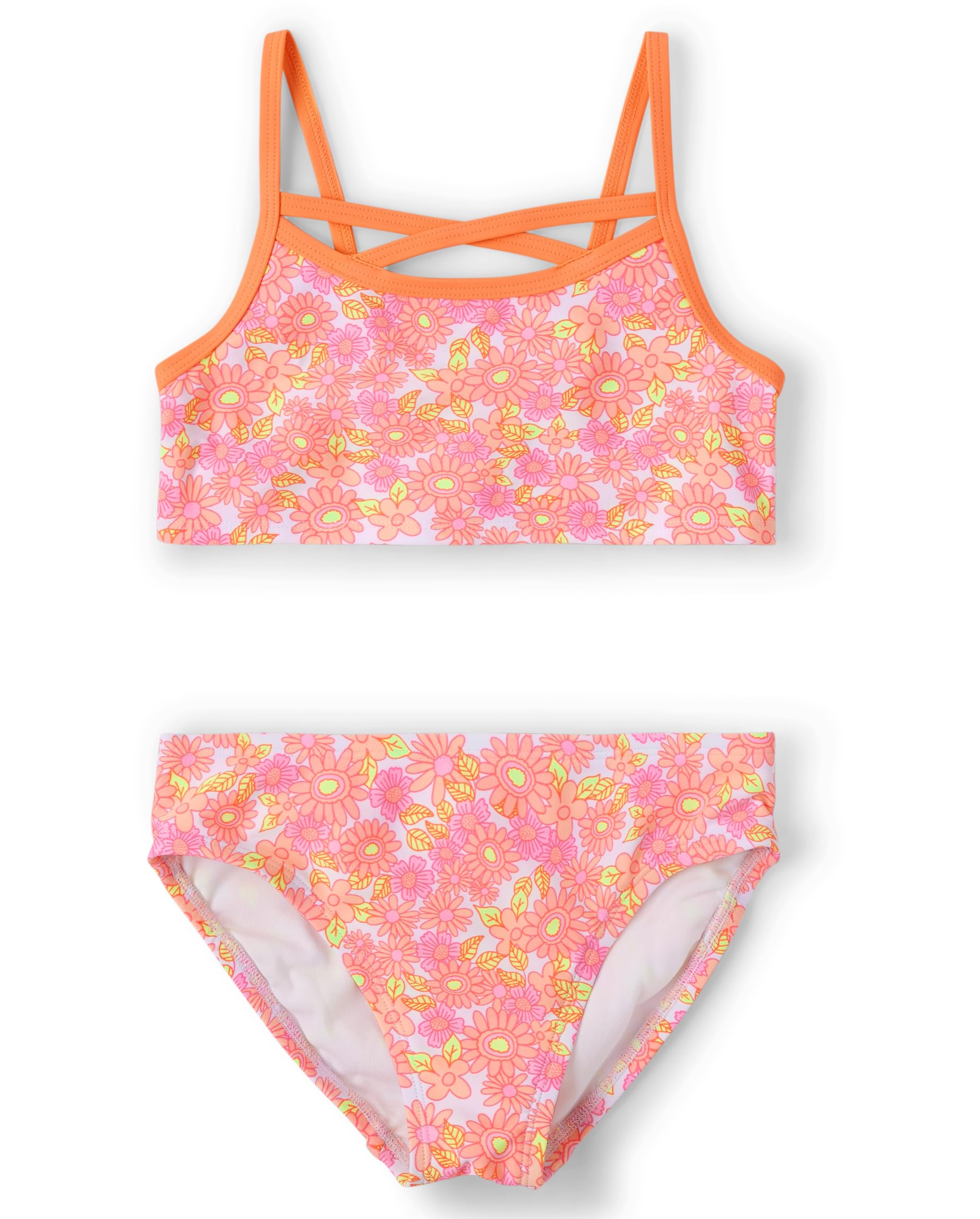 The Children's Place Girls' 2-Piece Tankini Swimsuit | Cute Swimwear for Toddler & Little Girls | Perfect for Pool, Beach & Summer Water Play