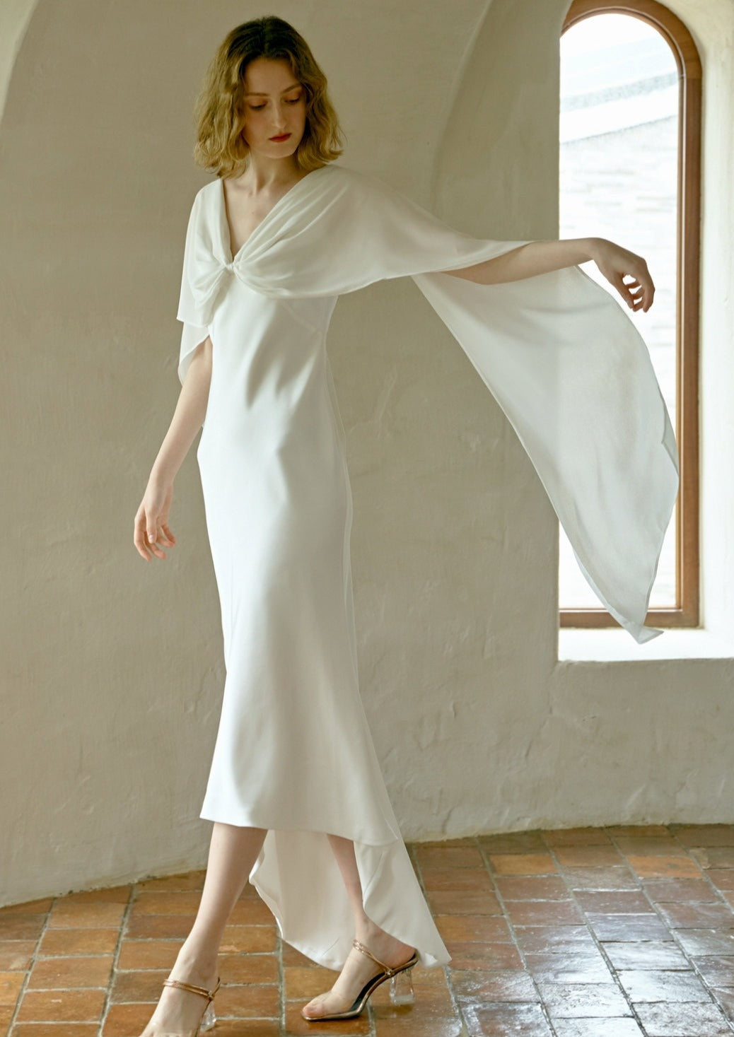 Custom Wedding Gown | Elegant Bridal Dress for Bride | Perfect for Church Ceremony, Beach Wedding & Reception Party