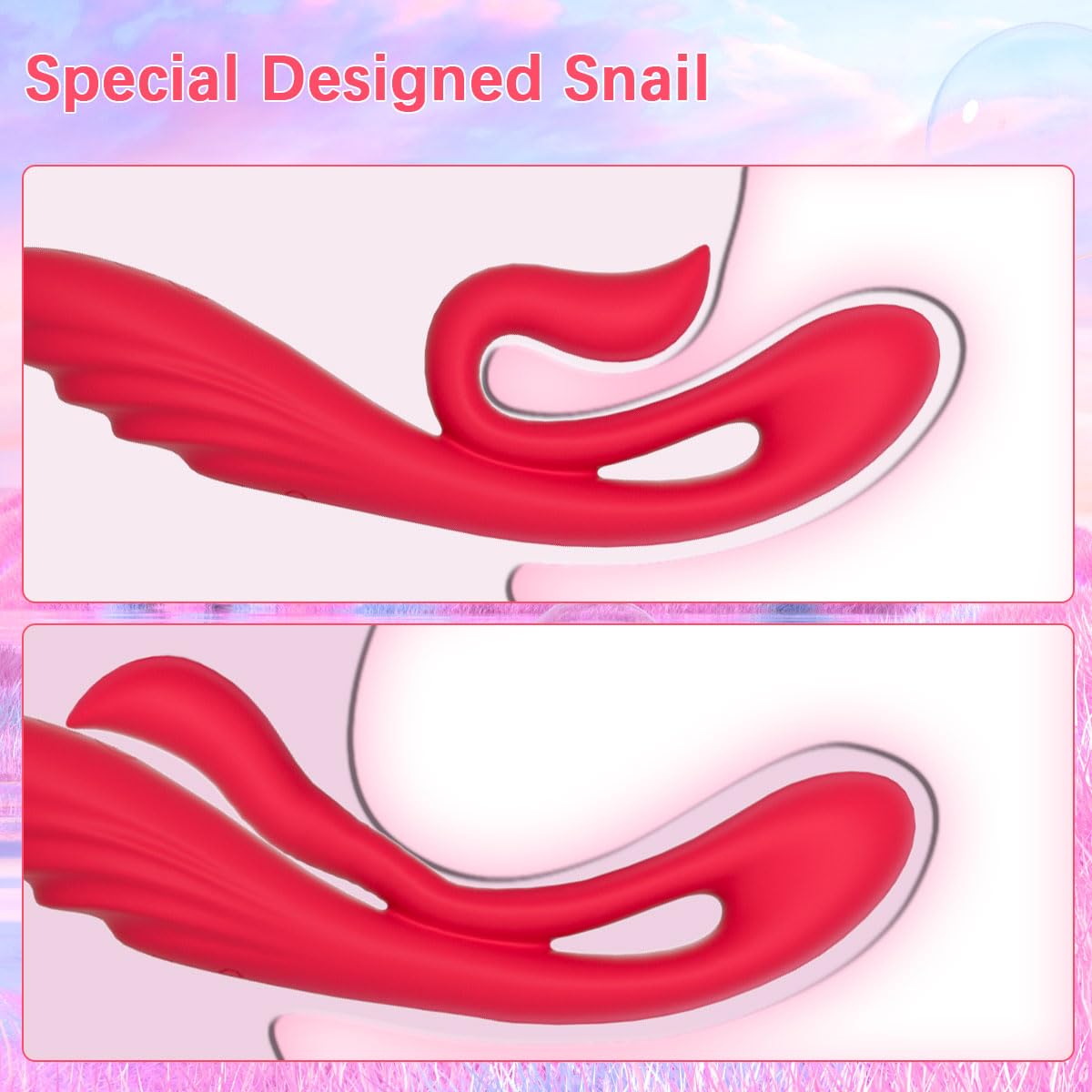 G Spot Vibrator for Women - 9 Powerful Vibration Modes, Clitoral & Nipple Stimulation Rabbit Dildo - Adult Sex Toy for Couples (Orange) | Perfect for Solo Play & Romantic Nights