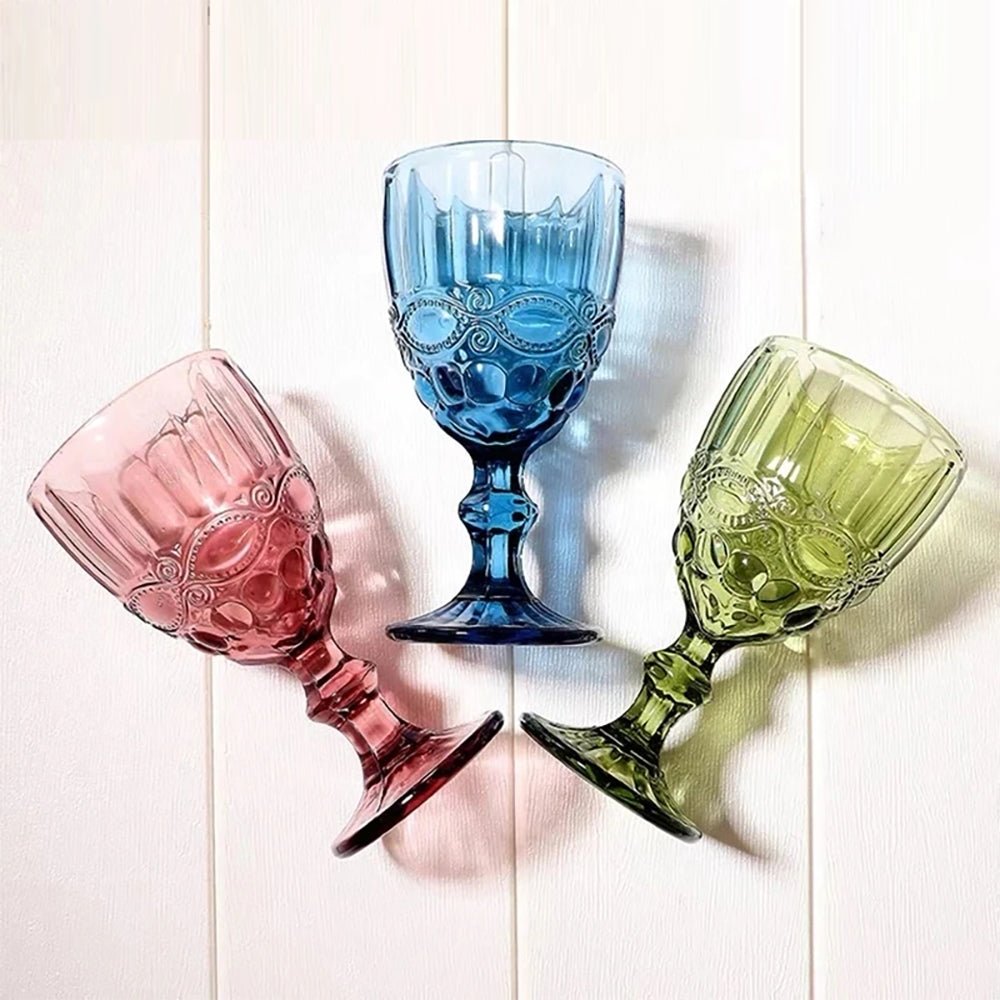 Elegant Clara Crystal Goblet Set - 6-Piece Luxury Wine Glasses for Wedding, Party & Fine Dining - Premium Lead-Free Glassware for Champagne, Cocktails & Special Occasions