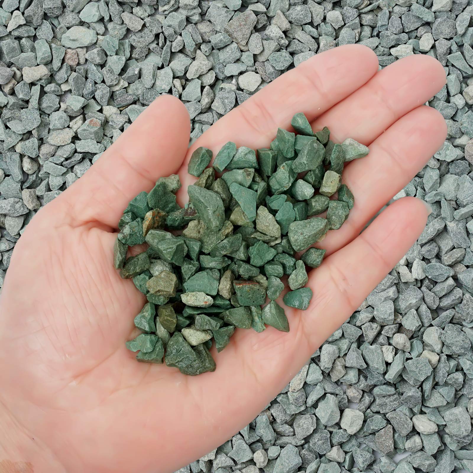 5.7lb Natural Green Zeolite Decorative Gravel - Washed Irregular River Rocks for Succulents, Cactus, Bonsai, Terrariums, Fairy Gardens, Vase Fillers & DIY Projects - Perfect for Home Decor, Landscaping and Creative Crafts