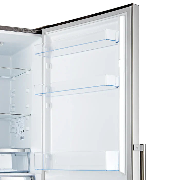 FORNO Guardia 46.8 Inch 21.6 cu.ft Stainless Steel Side by Side Refrigerator with Bottom Freezer - Model FFFFD1778 48S - Perfect for Modern Kitchens and Open Floor Plans