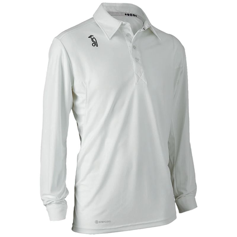 Kookaburra Pro Active Long Sleeve Cricket Shirt - Breathable Performance Wear for Cricket Players | Perfect for Practice & Matches