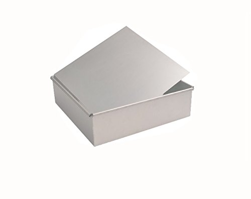 Non-Stick 6 Inch Square Baking Pan with Removable Bottom - Oven Safe Loaf Pan, Cake Tin for Baking Bread, Brownies & Desserts - Perfect for Home Baking, Parties & Gifts (Silver)