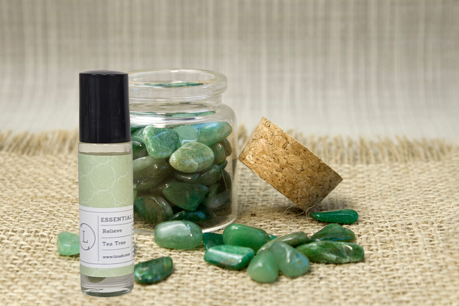5-Piece Essential Oils Roll On Set with Healing Crystals | Aromatherapy for Stress Relief, Sleep & Meditation | Perfect for Home, Office & Travel Use