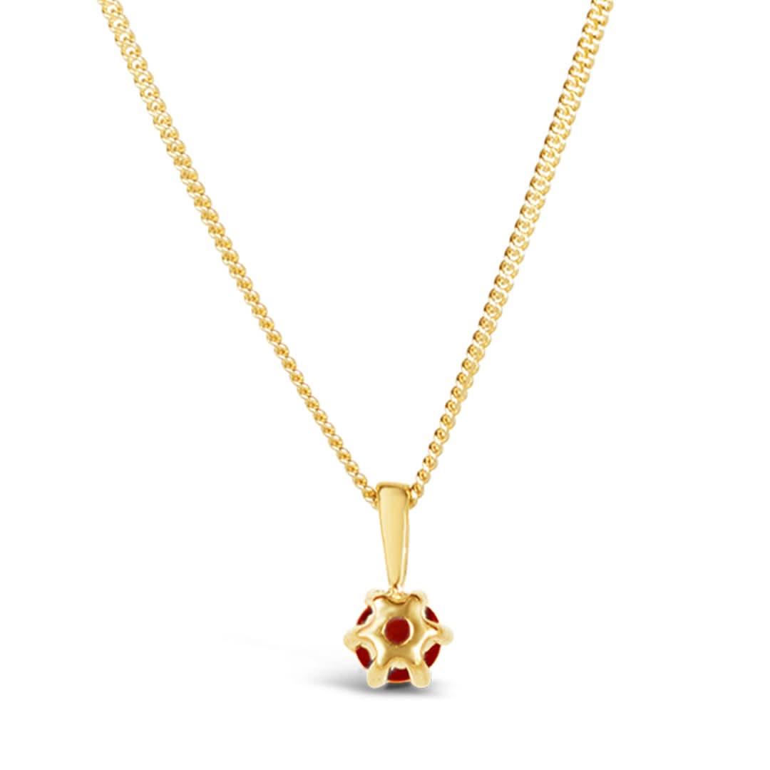 Elegant Gold Ruby Charm Necklace for Women - Perfect Gift for Valentine's Day, Anniversary & Special Occasions