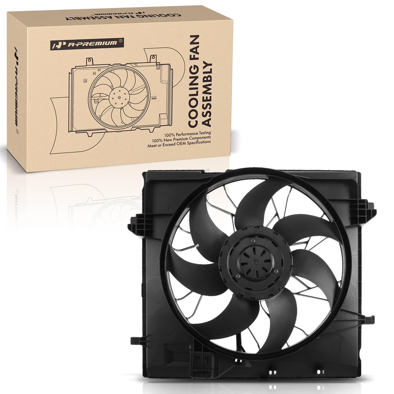Premium Engine Radiator Cooling Fan Assembly for Mercedes-Benz GLE300d GLE350 GLE400 GLE43 AMG GLE450 AMG GLE550e GL350 GL450 GLS350d GLS450 ML250 ML350 ML400 (2016+) - High Performance Cooling Solution for Off-Road & Towing