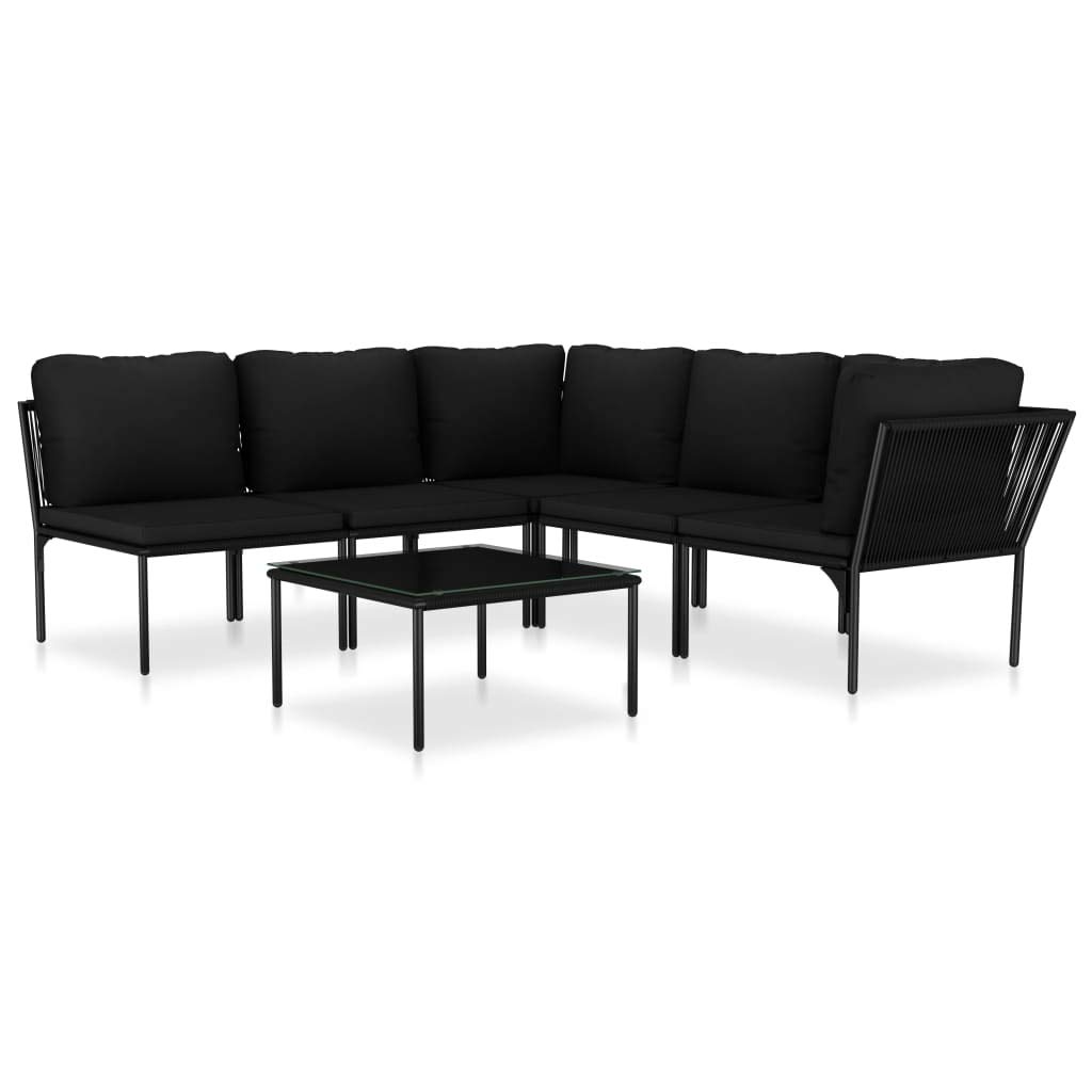 6-Piece Outdoor Patio Furniture Set - Steel Frame Conversation Sofa Lounge with Cushions & Coffee Table - Perfect for Backyard, Porch, Garden, Poolside & Balcony Relaxation