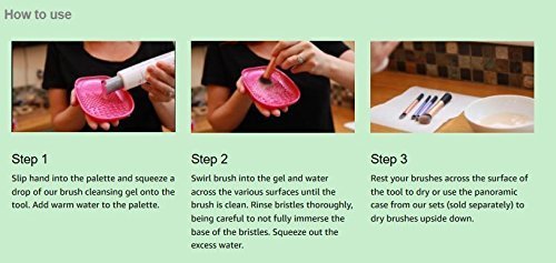 KINGZHUO Professional Makeup Brush Cleaner Pad - Portable Cosmetic Brush Cleaning Mat & Scrubber Tool for Quick Deep Cleaning - Perfect for Home, Travel & Salon Use