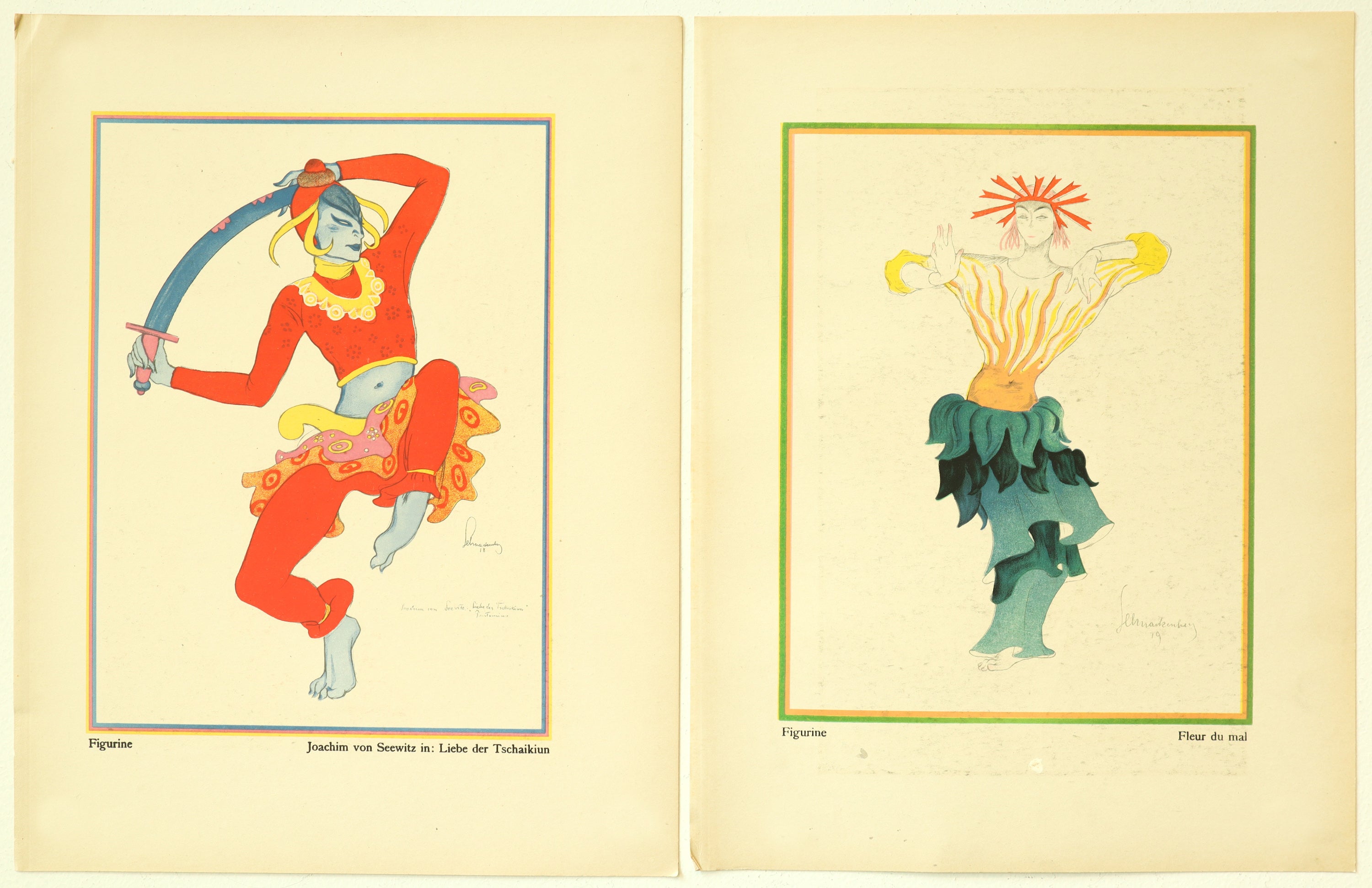 1922 Original German Art Deco Poster by Joacchim van Seewitz - Fleur de Mal (Recto/Verso) - Vintage Wall Art for Home & Office Decor