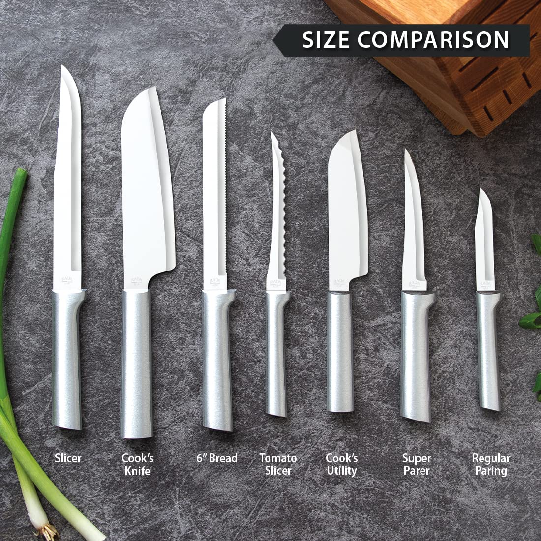 Rada Cutlery 6 Inch Bread Knife with Silver Handle - 2 Pack Set for Slicing Bread, Cakes & Pastries - Perfect for Bakeries, Kitchens & Home Use