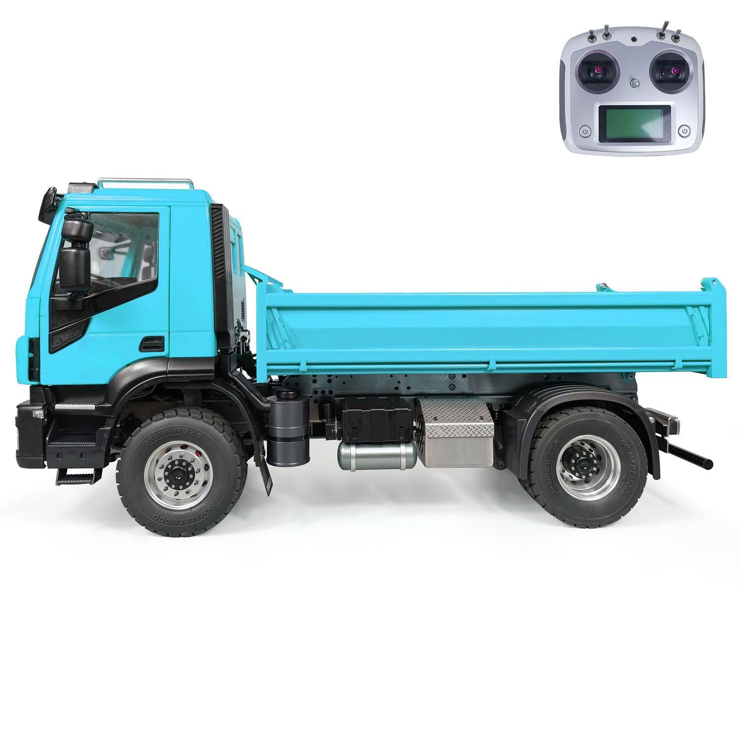 1/14 Scale 4x2 Metal RC Hydraulic Dump Truck - 2 Speed Remote Control Tipper Car with Electric Motor, DIY PNP, Sound & Light System - Perfect for Construction Site Play, Collectors & RC Hobbyists