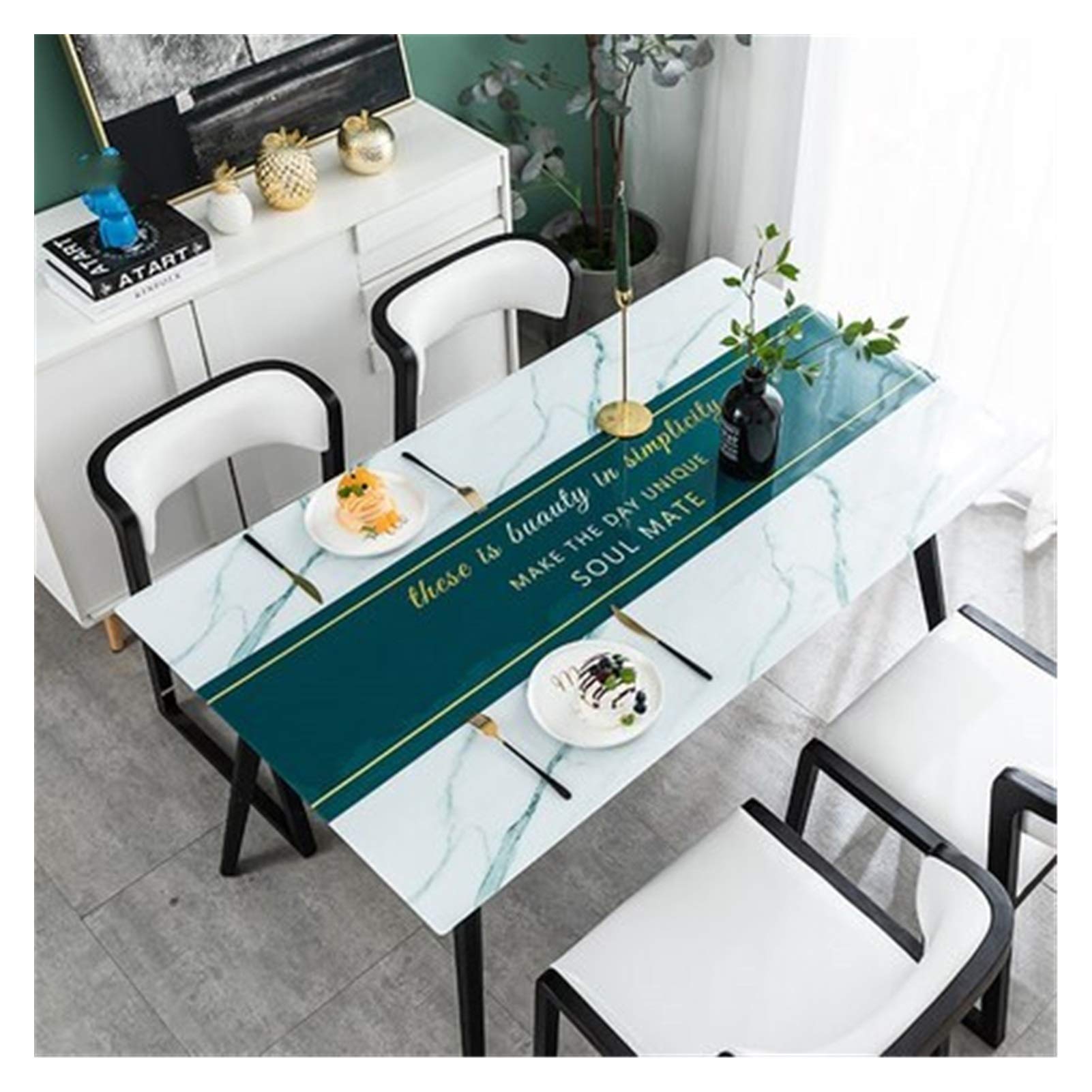 Premium PVC Tablecloth - 1.5mm Thick Non-Transparent Waterproof Table Cover | 70x120cm Soft Crystal Clear Table Protector for Dining, Kitchen, Party & Office Use