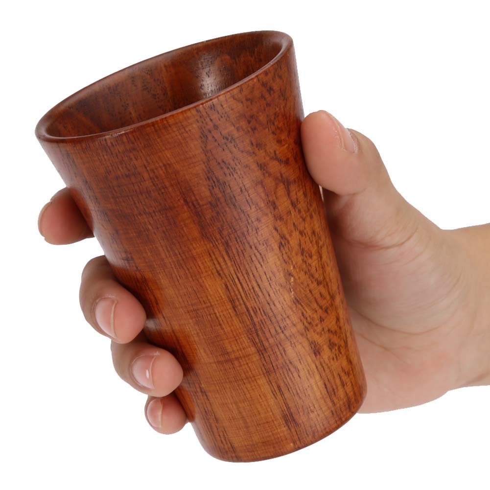 Handmade Primitive Natural Wooden Tea Cups - Eco-Friendly Wooden Mugs for Coffee, Beer, Milk | Perfect for Camping, Picnics & Rustic Home Decor