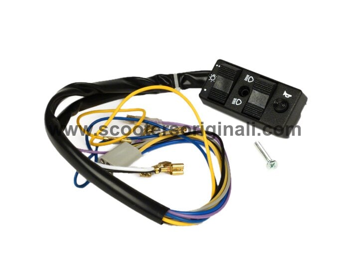 Vespa Light Switch Euro PX - Horn, Lights On/Off, Hi/Lo Beam Control - Compatible with Vespa Scooters - Perfect for Night Riding and Urban Commuting