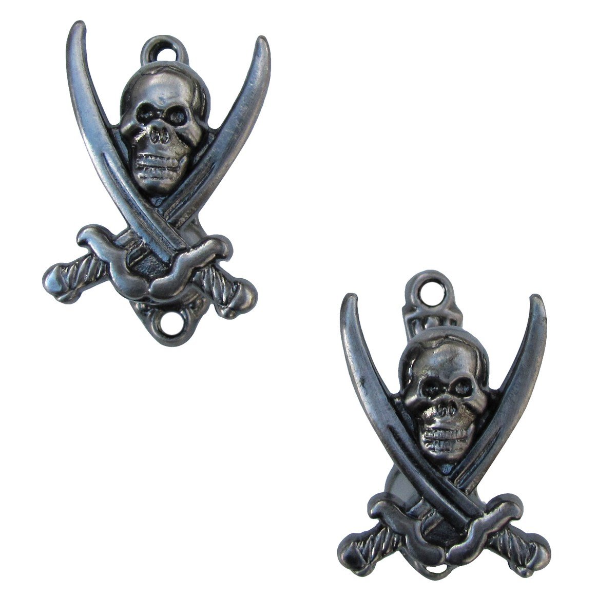 IIV Treasure Gurus 2-Pack Pirate Jolly Roger Wall Mount Hooks for Hats, Coats & Decor - Nautical Themed Home & Bar Accessories