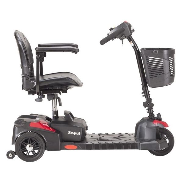 Drive Medical Scout 3 Wheel Mobility Scooter - Lightweight & Portable for Adults & Seniors - Ideal for Shopping, Travel & Outdoor Activities