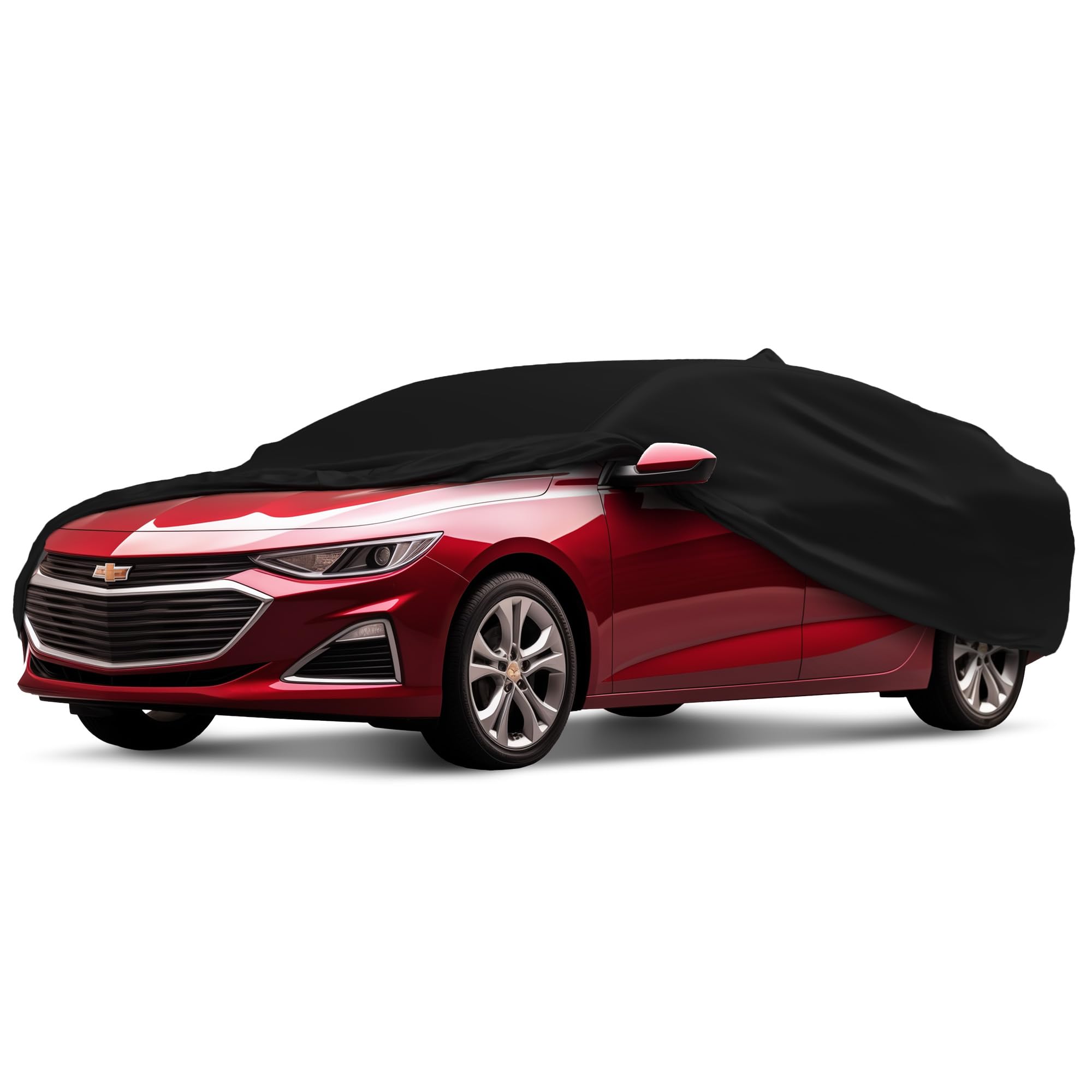 Scratch-Resistant Indoor Car Cover for Chevrolet 2020 Malibu - Black Satin Ultra Soft Material with Warranty | Perfect for Garage Storage & Vehicle Protection