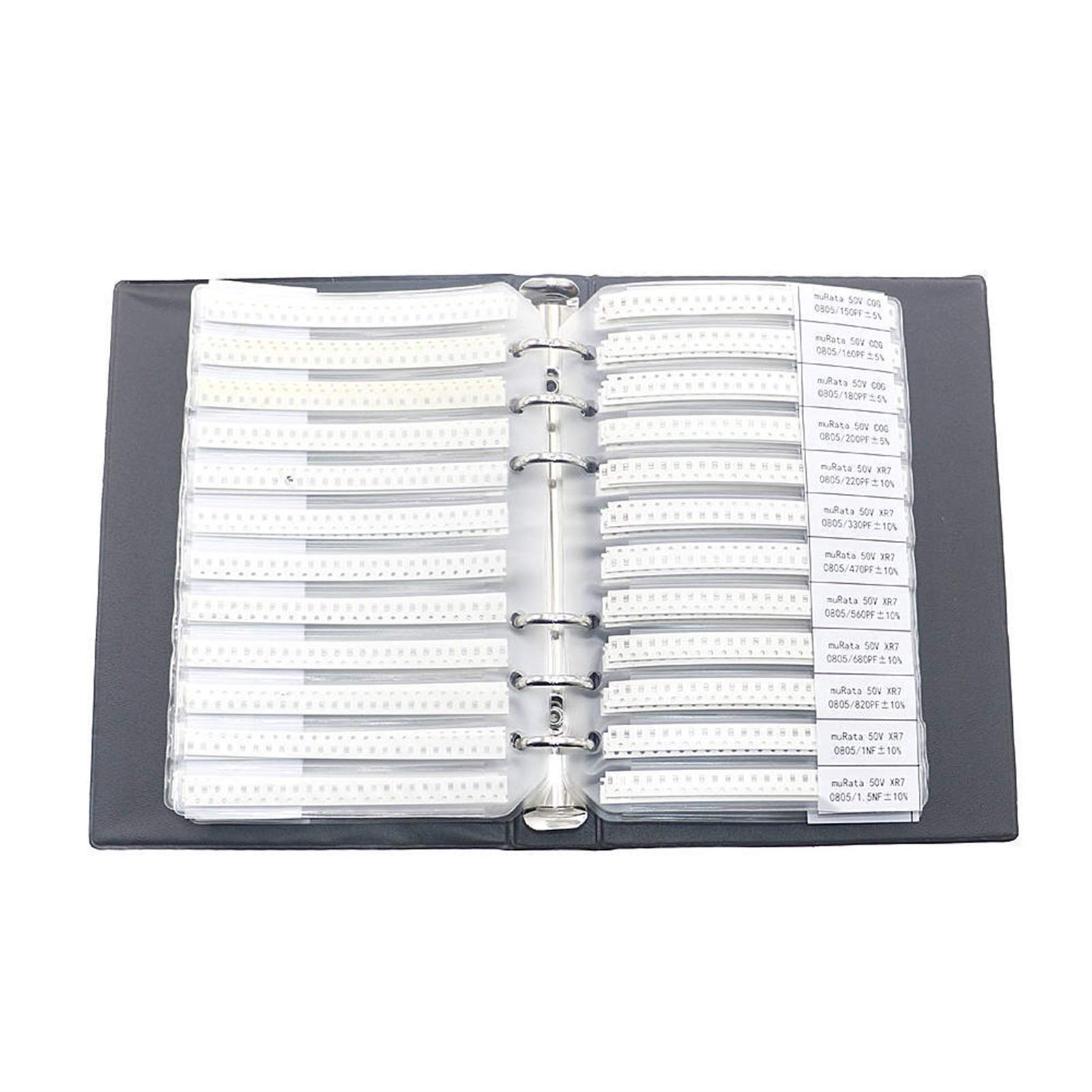 JYHSHENG 0402 0603 0805 1206 SMD SMT Chip Capacitor Assorted Kit - 92 Values Sample Book (Capacitance Range 0.1pF-100μF) for Electronics Repair, DIY Projects & Circuit Board Prototyping